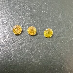 3 Pcs 0.15ct/0.14ct Natural Canary Diamonds 3.1mm Loose Gemstones
